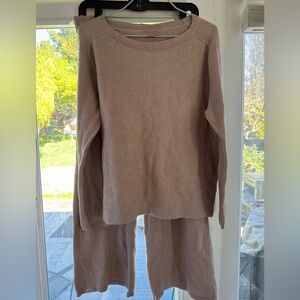 Barefoot dreams cozy chic lite cropped pajama set Faded Rose Medium